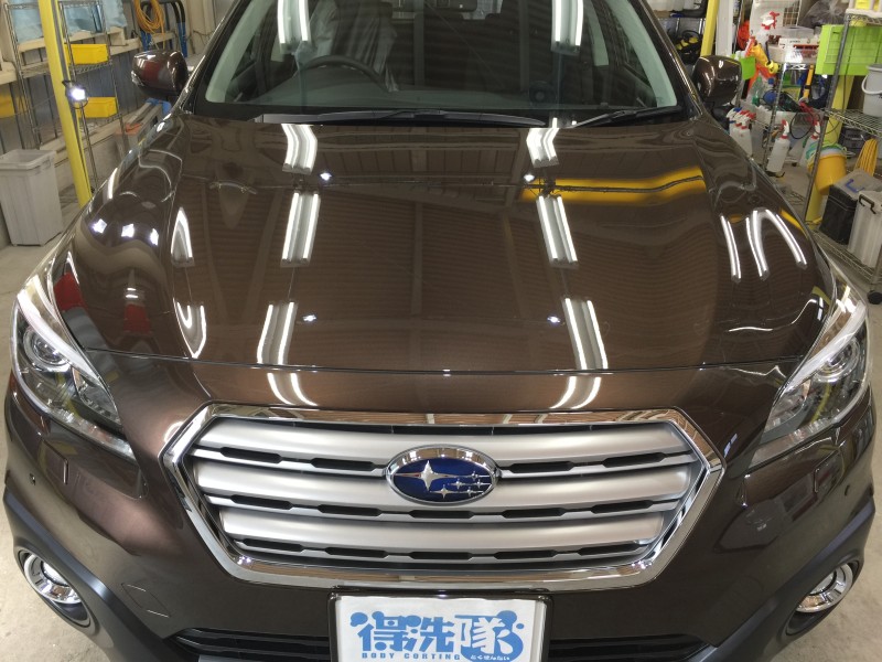 アウトバックにプレミアムコーティング 東京都中野区のi様 カーコーティングファクトリー得洗隊