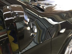 BMWX3・ジーゾックス・ハイドロフィニッシュ施工後の運転席側ドアミラー