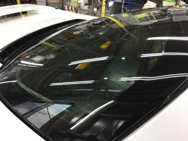 NSX・窓ガラスコーティング後のリアガラス