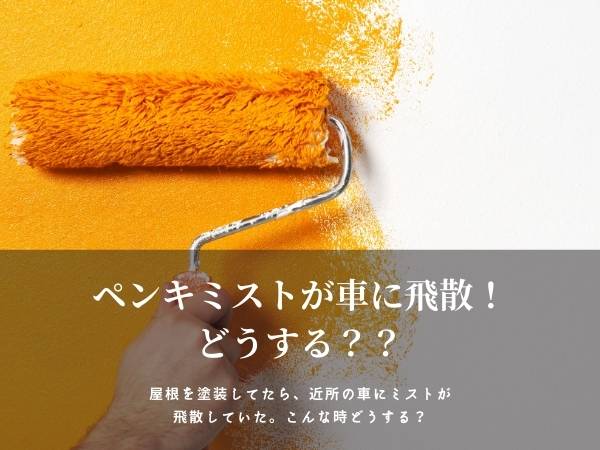 ペンキ 塗料 ミストの飛散など付着物の除去 カーコーティングファクトリー得洗隊 埼玉 東京でヘッドライトの黄ばみ防止フィルムならお任せください